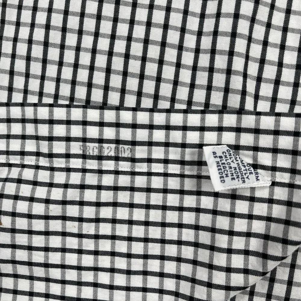 Polo Ralph Lauren Tyler Tab Shirt Mens 16-32‎ Black White Grid Check Button Down